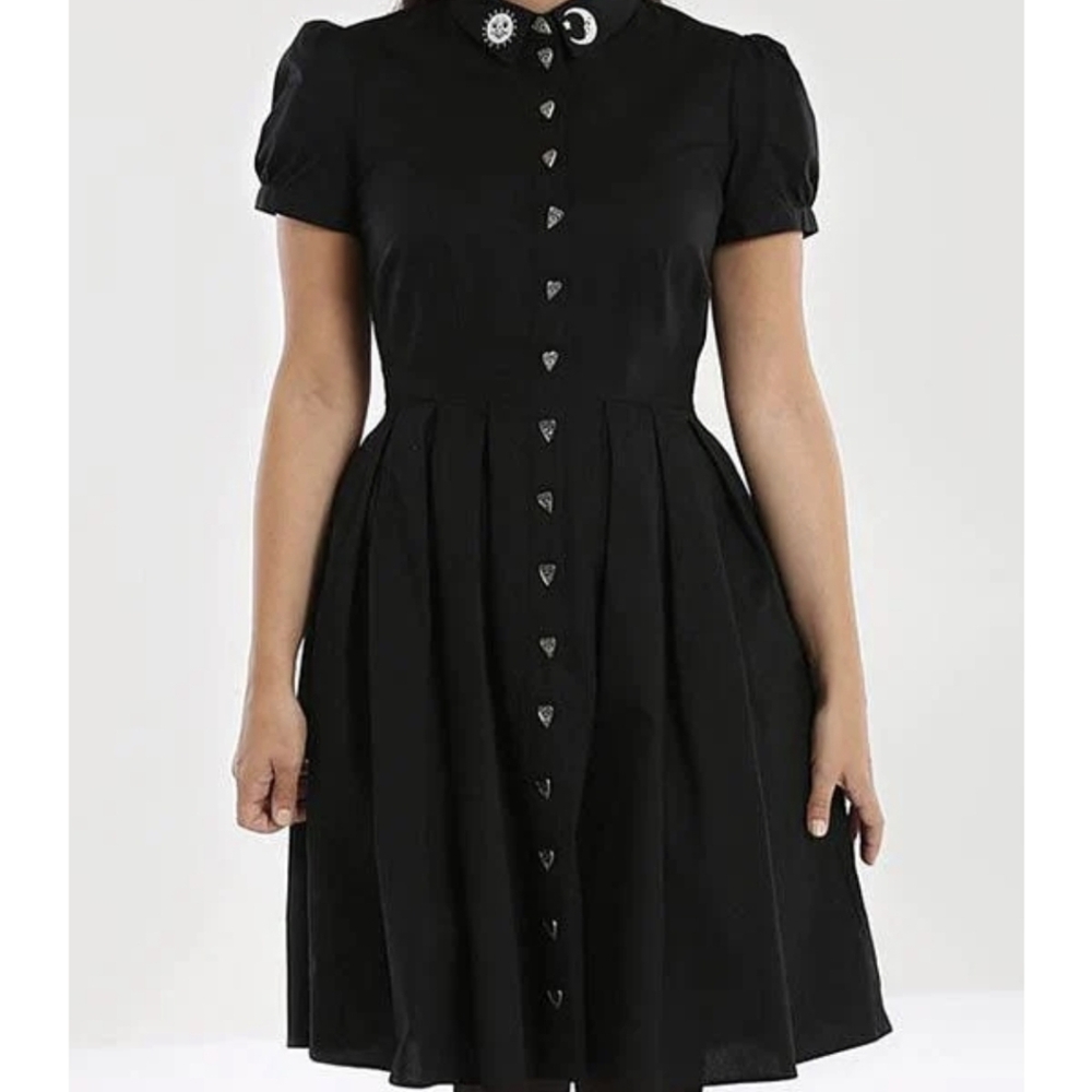 Hell Bunny Samara Black Dress SZ.M - Picture 2 of 8